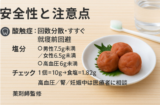 うめぼしの安全性と注意点